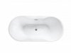 BESCO Wanna akrylowa wolnostojąca Navia 150x80 + maskownica syfonu z przelewem czarna #WAS-150-NCZ